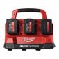 MILWAUKEE® - CHARGEUR RAPIDE PACKOOUT™ 6 PORTS M18PC6 – SANS BATTERIES